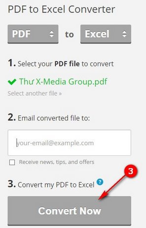 huong dan chuyen pdf sang excel doi file pdf sang xls