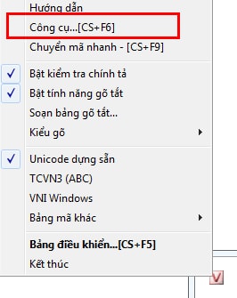 sua loi font chu trong Excel bang Unikey