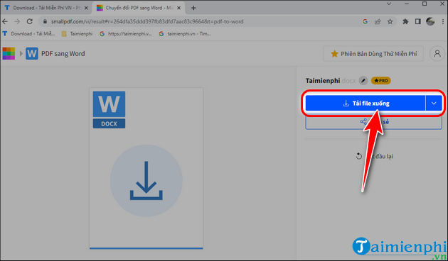 huong dan chuyen file pdf sang word bang smallpdf