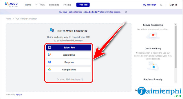 chuyen doi file pdf sang word khong can phan mem cuc don gian