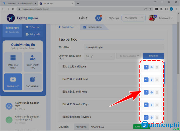 cach giao vien tao bai va giao bai tren typingtop 