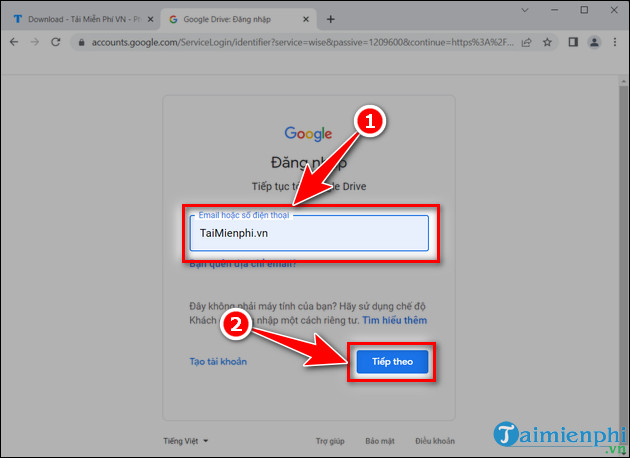 cach dang nhap google drive 3
