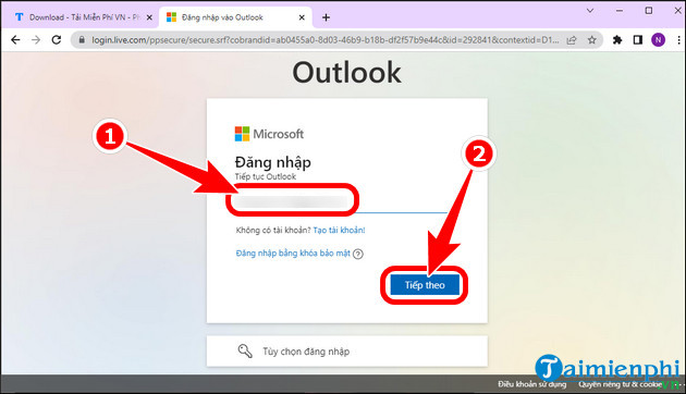 cach dang nhap hoac dang xuay outlook 365 web