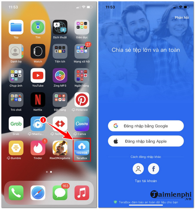 cach dung terabox